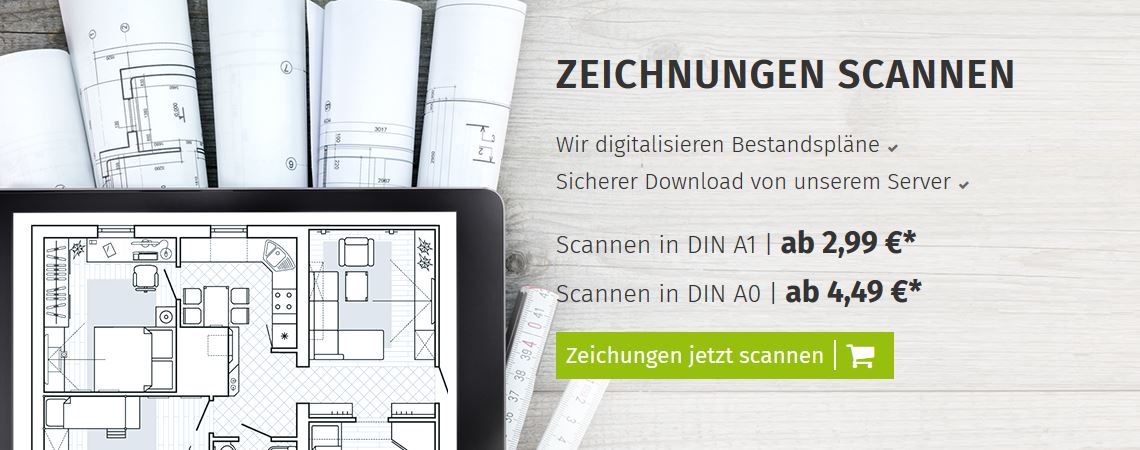 Zeichnungen scannen & digitalisieren